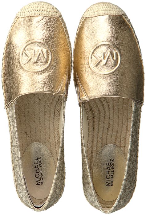 gouden espadrilles michael kors|michael kors espadrille flat.